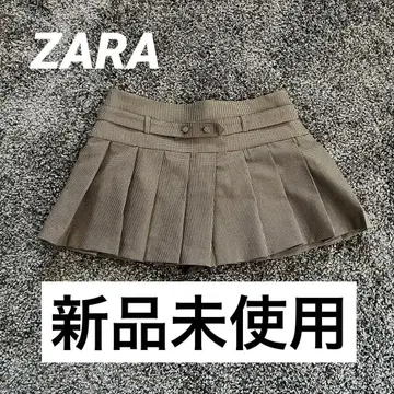 ZARA 스커트 팬츠 S 베이지 플리츠 스커트 숏팬츠 포함