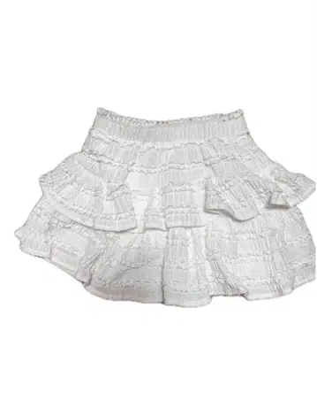 화이트 프릴 플레어 스커트 발레코어 Y2K