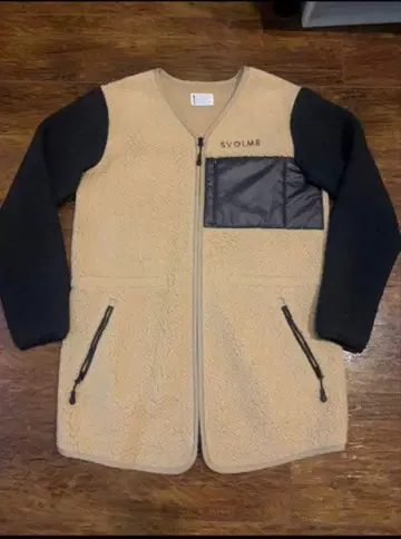 SVOLME 플리스 자켓 베이지/네이비