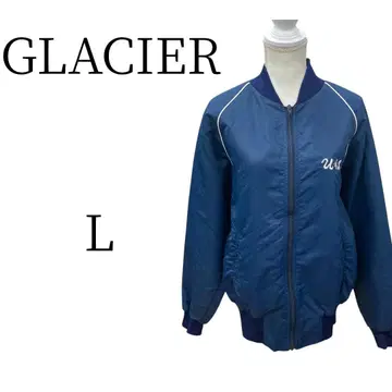 새상품급 GLACIER 그라시아 네이비 긴팔 점퍼/블루종 L