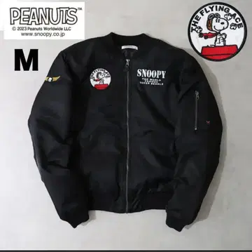 인기 모델 피넛 스누피 MA-1 플라이트 자켓 자수 로고 M