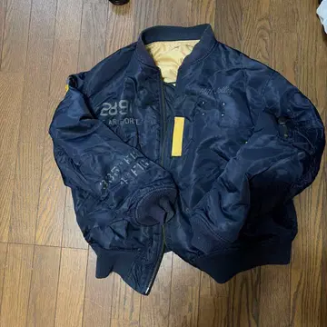 에어포스 스타일 나일론 자켓 네이비