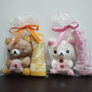 리락쿠마 코리락쿠마 봉제 인형 & 타월 2세트 미사용 새상품