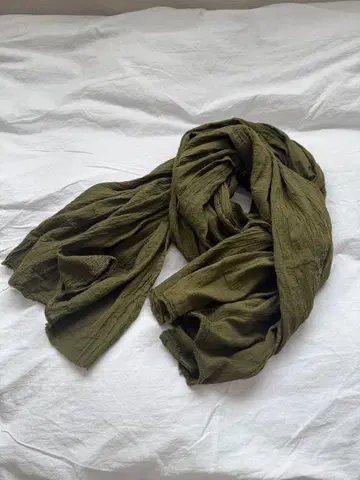 쳔 선생님의 일상복 대형 스톨 짙은 카키 미사용 새상품