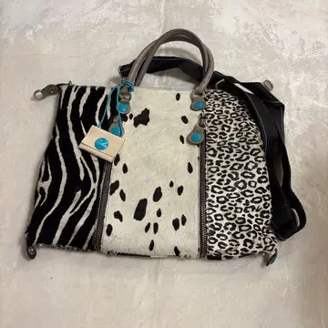 GABS 가브스 백 3way 송치 레오파드 레오파드 무늬 제브라