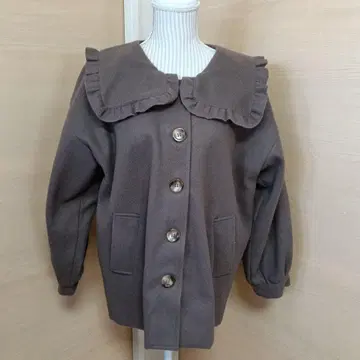 브라운 프릴 자켓