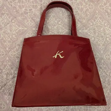 키토무라 빨간색 에나멜 토트백 새상품 미사용