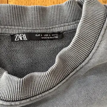 [ 새상품급 ] ZARA 그레이 크루넥 맨투맨 L 오버 사이즈