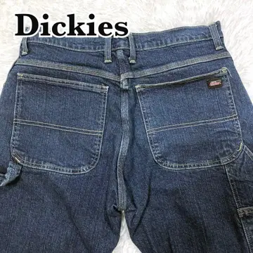 Dickies 데님 팬츠 다크 네이비 워크 팬츠 바이커 스트레치 W34