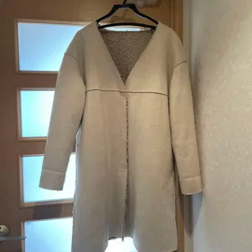 무스탕풍 코트 베이지 보아 포함