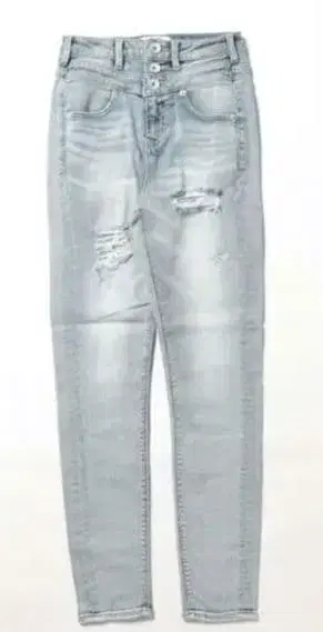 하이웨스트 더블 벨트 디자인 스키니 데님 팬츠