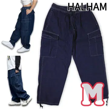 할햄 HALHAM 루즈핏 데님 카고 팬츠