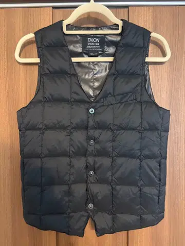 TAION 블랙 다운 베스트 베스트 사이즈 S