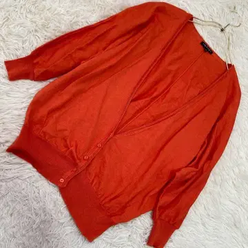 INDIVI 가디건 오렌지 38 겉옷 심플 화려함 레이어드