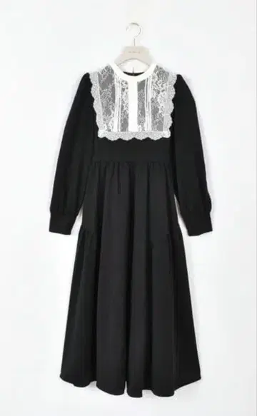 An MILLE 요크 레이스 플레어 OP 블랙