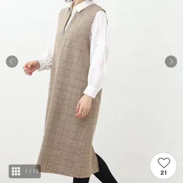 indivi 롱 오버롤 스커트 13 빅 사이즈