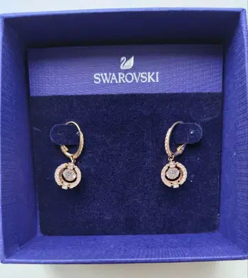 스와로브스키 Una 드롭 귀걸이 로즈 골드