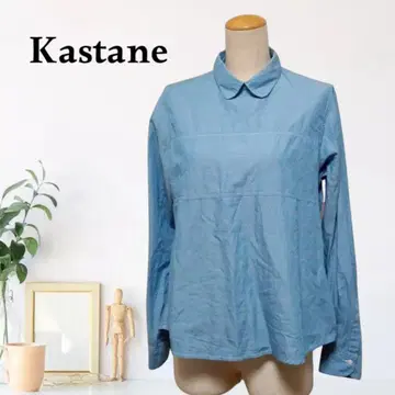 zB786 [ F ] Kastane 풀오버 스티치워크 셔츠 둥근 카라