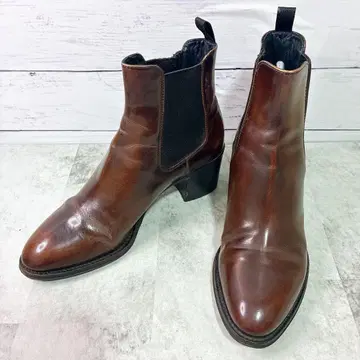 레어 Church's (처치) 사이드 고어 부츠 가죽 22.5 브라운