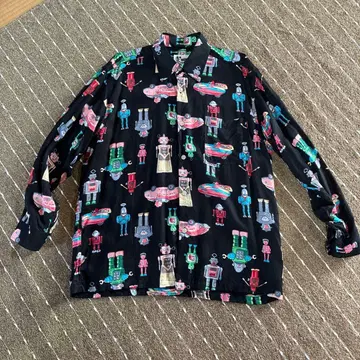 MIKE COMPANY 로봇 패턴 긴팔 셔츠 M