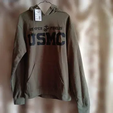 USMC 후드티 올리브색 SM