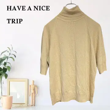 zB1160 [ L ] HAVE A NICE TRIP 니트 캐시미어 실크