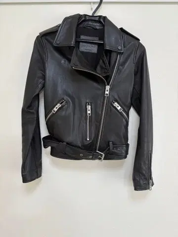 AllSAINTS 블랙 가죽 라이더 자켓