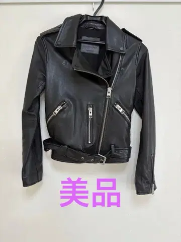 새상품급/ AllSAINTS 블랙 가죽 라이더 자켓