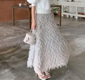 BIRTHDAYBASH/프린지 플레어 스커트 a라인