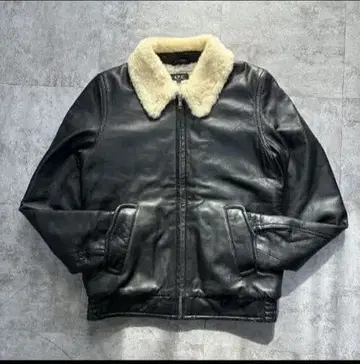 A.P.C. 블랙 가죽 자켓