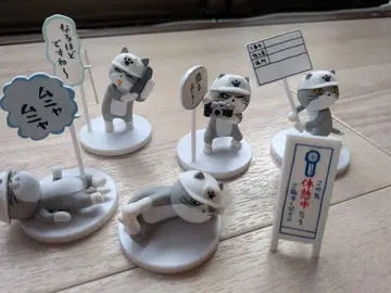 일하는 고양이 미니 피규어 컬렉션 5개