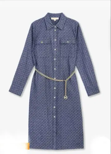 MICHAEL KORS 네이비 셔츠 원피스