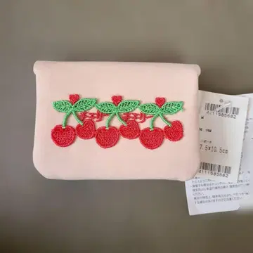 치카자와 레이스 미니 파우치&지갑 체리