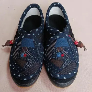 빈티지 원단 리메이크 ~ 유키코 카스리 리메이크 타비 슈즈 24cm