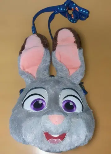 판매 종료 디즈니 주토피아 주디 얼굴형 패스케이스 백 봉제 인형풍