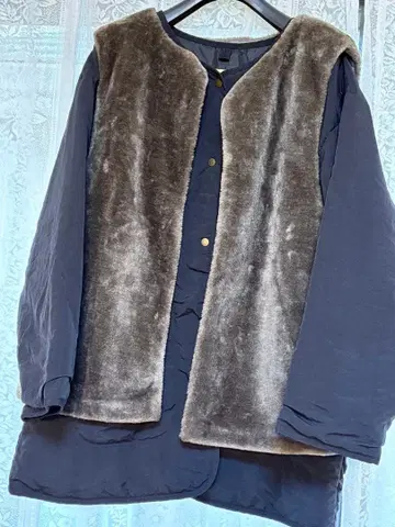 사만사 모스모스 퀼팅 코트 보아 베스트 세트