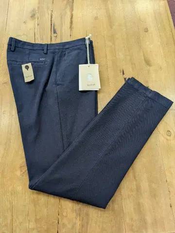 BARBATI 미니 헤링본 코튼 스트레치 편안한 팬츠 / 이탈리아제