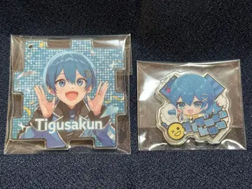 앰프턱컬러즈 치구사군 아크릴 스티커 2세트