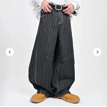 지하인 온라인 스트라이프 벌룬 데님