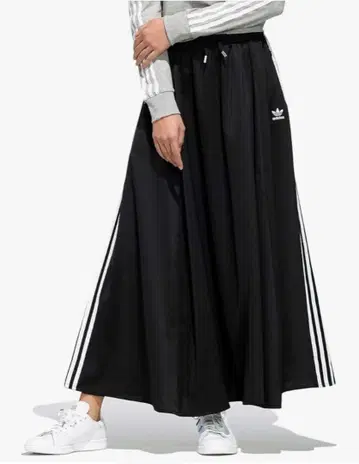 adidas LONGSATINSKIRT/3라인 롱 새틴 스커트