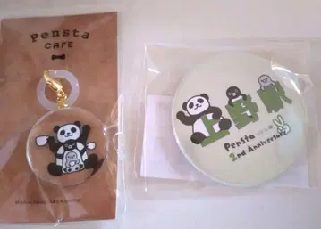 우에노 한정품 펜스타 카페 메지루시 액세서리와 캔뱃지 세트