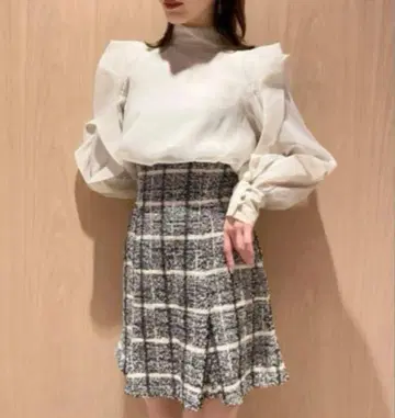 SNIDEL 2022ss 플레어 미니스커트 숏 팬츠 Mix 체크