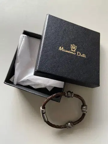 새상품 미사용 Massimo Dutti 브라운 가죽 팔찌