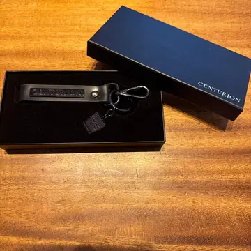 CENTURION 블랙 가죽 키링