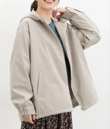 [ 비불소 발수 가공 ] 안감 플리스 후드 블루종