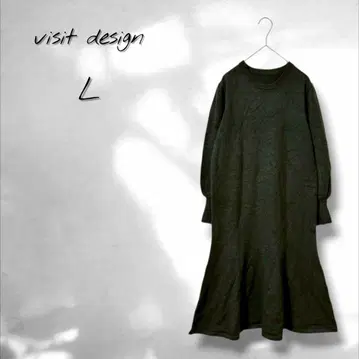 [ 비지트 디자인 ] 니트 원피스 롱 심플 캐주얼 슬림 L