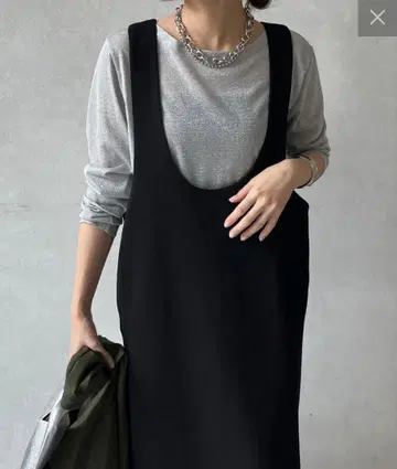 DouDou U넥 리브 종이상자 원피스 TM 사이즈