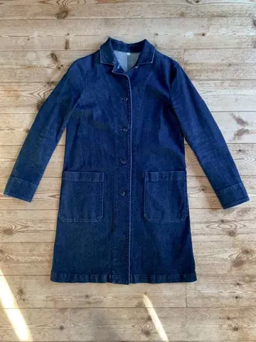 무인양품 다크 데님 코트