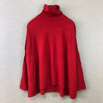 나카가와 마사시치 상점 울 터틀 와이드 풀오버 레드
