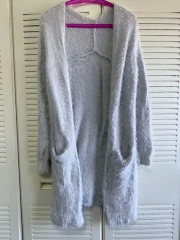 Andemiu 그레이 롱 가디건